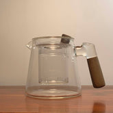 Easy Quick Glass Teapot with Wooden Handle (Featured in Our Tea Video)